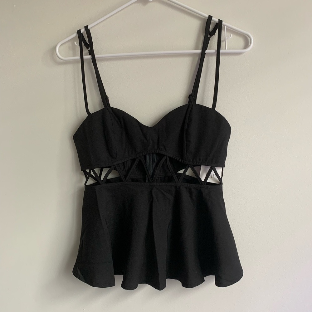 Tobi Black Cut-Out Tank